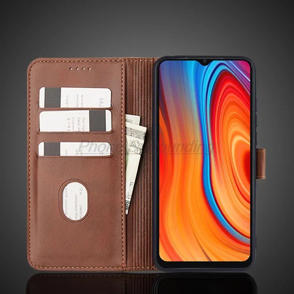 Realme C3 Case Wallet Flip Cover Leather Case for OPPO Realme C3 Pu Leather Phone Bags protective Holster Fundas Coque