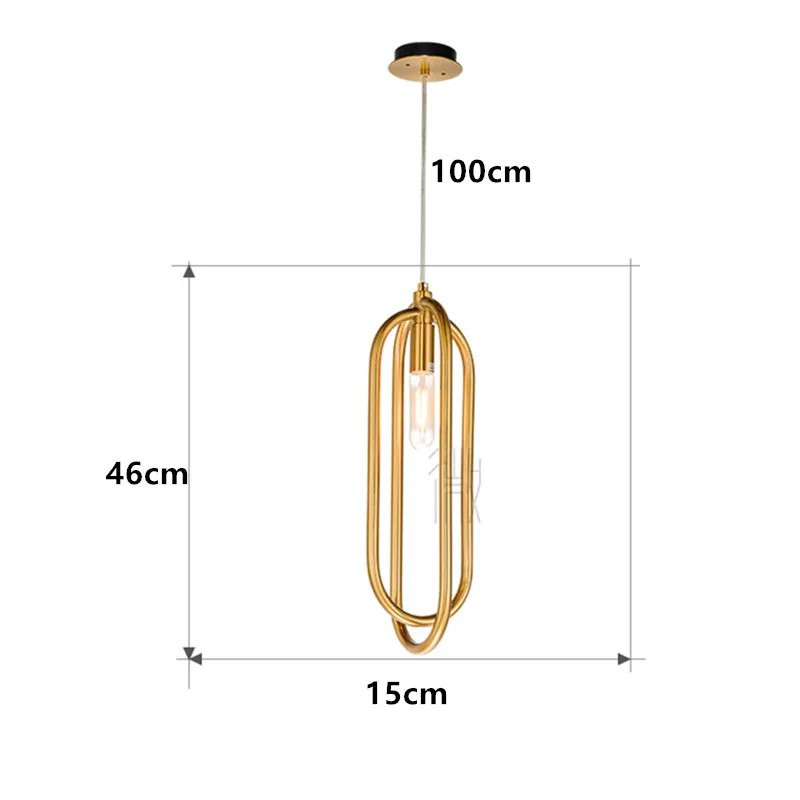 SGROW Modern Hotel Hall Dinning Room Pendant Light Gold Stainless Steel Ring Lamparas Salon Lustre for Bedroom Hanging Lamp