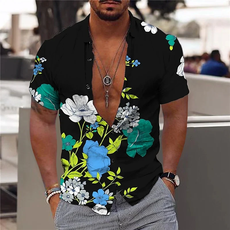 

2024 Spring/Summer Season Men's T-Shirts Sports And Leisure T-Shirts 3 Printed Plants Latest Top