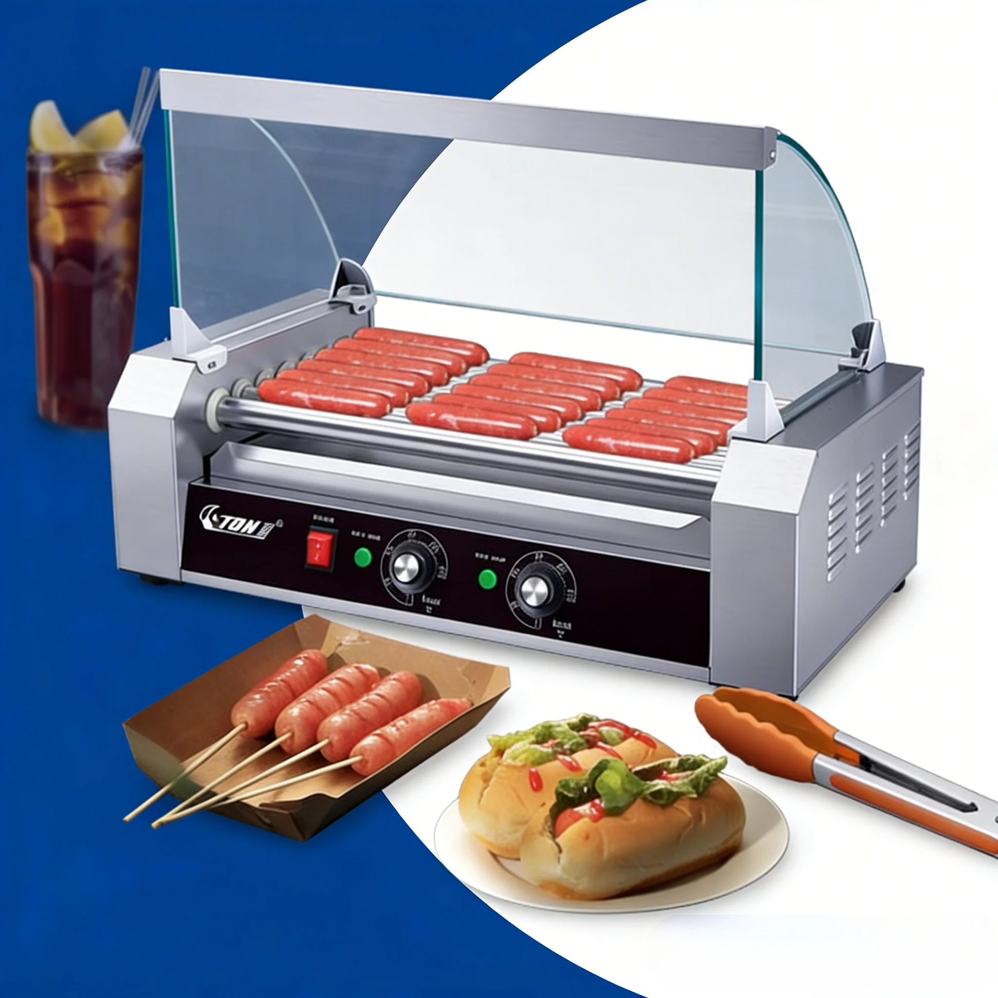Hot Dog Press - Fully automatic Rolling type Sausage roasting