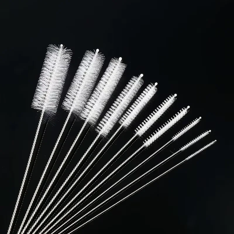 1 Set (10 Pieces) of Straw Cleaning Brush, Reusable Kitchen Tool, Straw Brush, Suitable for Glassware and Metal Straws