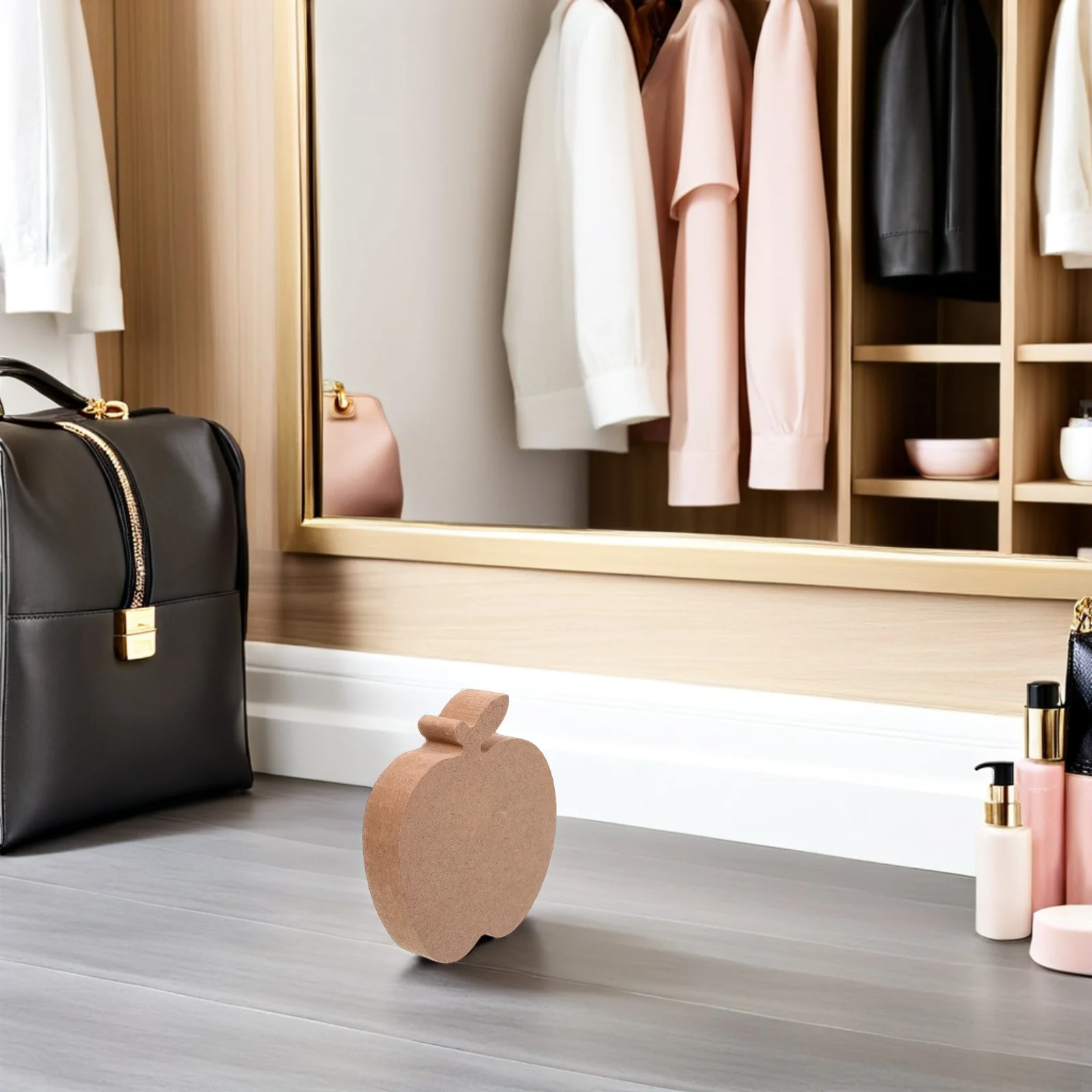 

8Pcs Rustic Apple Wood Plaque Sign Natural Grain Tiered Tray Decor Teacher Appreciation Back to School Party Farmhouse