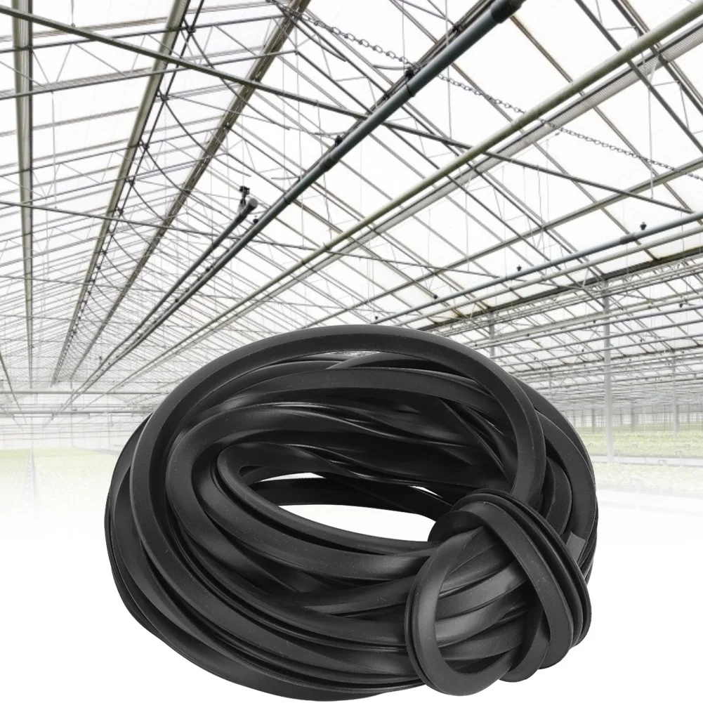 4/10/18m Black Greenhouse Rubber Strip Line Cable Greenhouse Accessories Supplies  For Glass Sealing Garden Greenhouse Tool