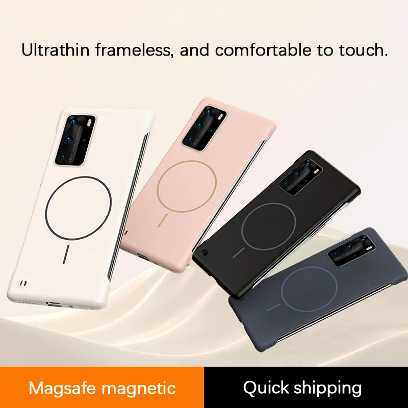 Magnetic Phone Case for Huawei P40 Pro Plus Pro+ P40Pro 5G Funda Hard Camera Protection Original Shockproof Frameless Back Cover