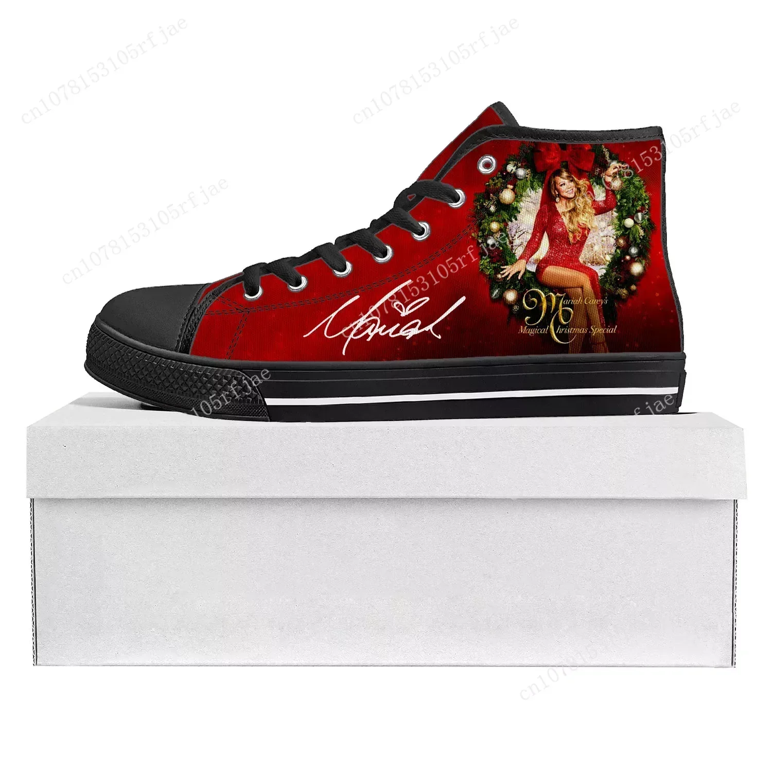 

Mariah Carey High Top High Quality Sneakers Mens Womens Teenager Canvas Customized Sneaker Casual Couple Shoes Custom Shoe