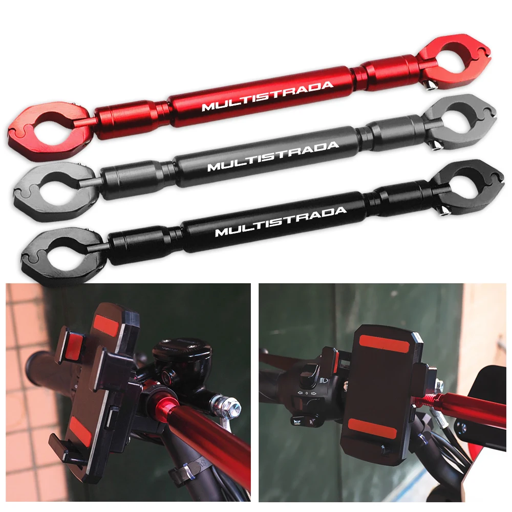 

Fit For DUCATI Multistrada 950 MTS 950S 1200 1200S 1100 1260 S Accessories Motorcycle CNC Handlebar Crossbar Levers Phone Holder