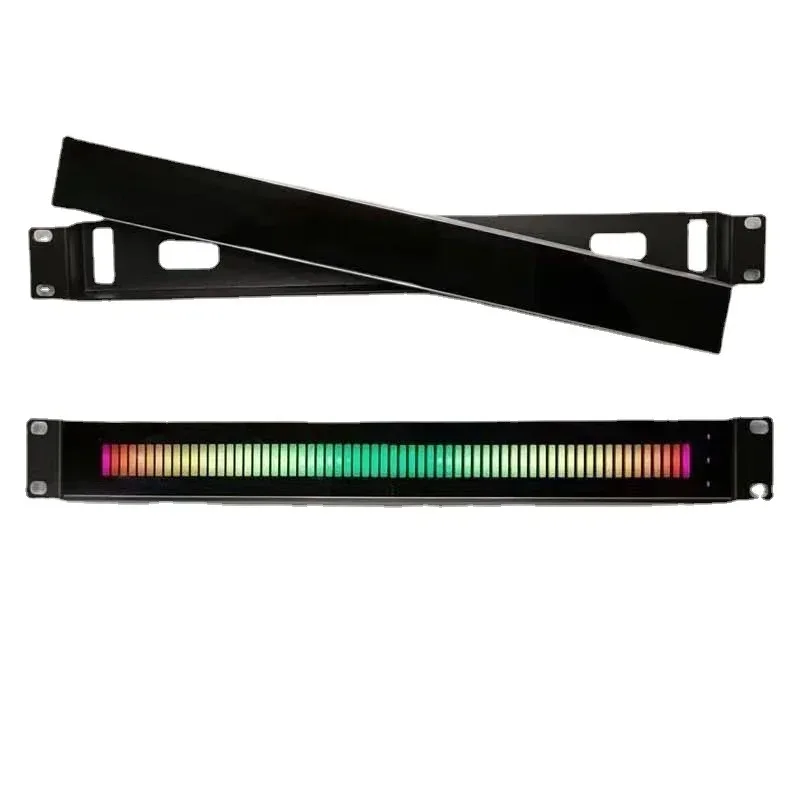 Cabinet 1U Music Rhythm Light Voice Control Line Control Level Indicator Spectrum Light with Remote Control