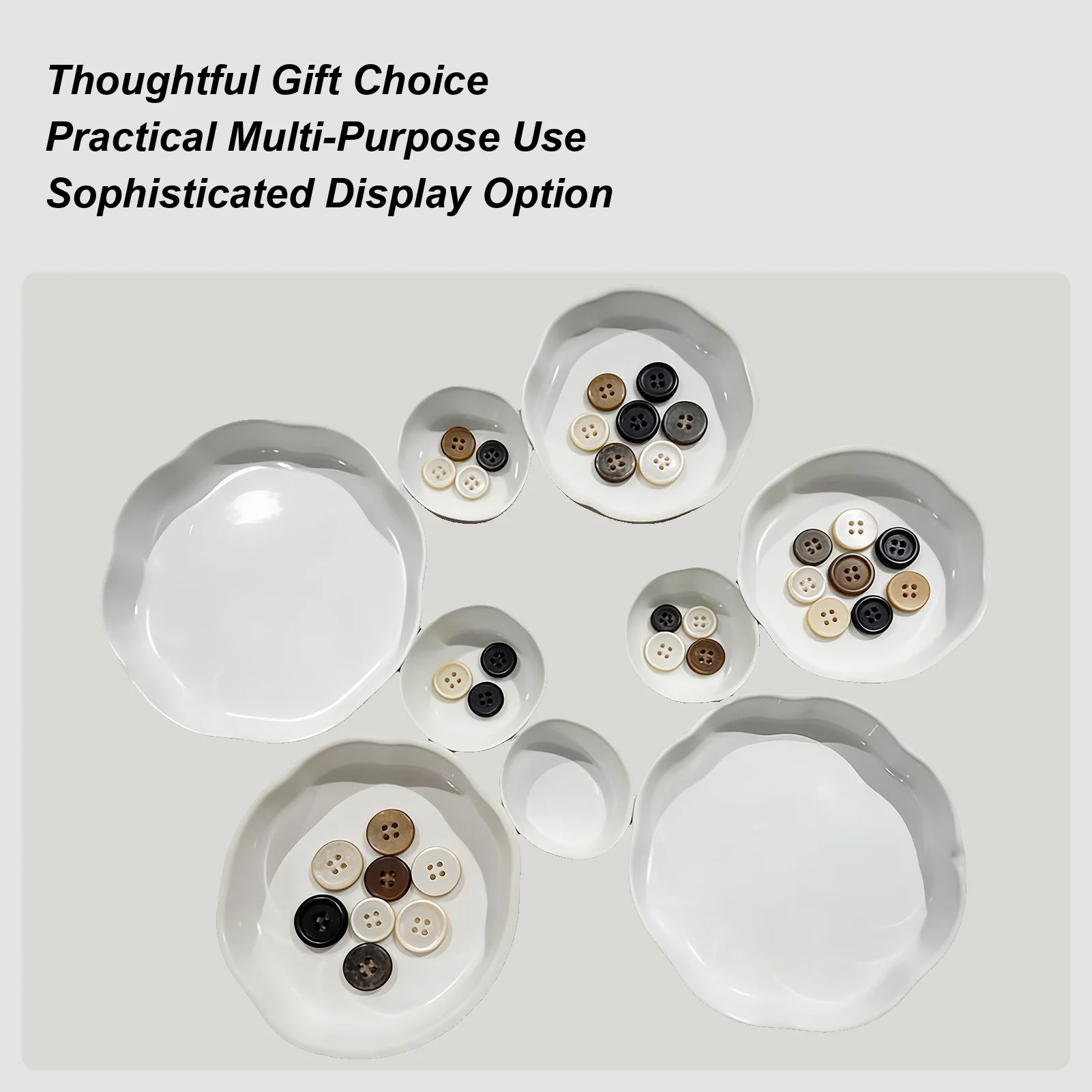 Cluster Serving Bowls Nine-Grid Dessert Plate Home Decor Multi Bowl Serving Platter for Snacks Nuts Chips Fruit Candy Meals