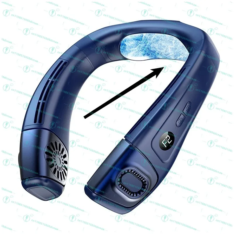 New Neck Air Conditioner Portable Neck Fan Rechargeable Semiconductor Cooling Bladeless Fan Outdoor  Fan Wearable Cooler