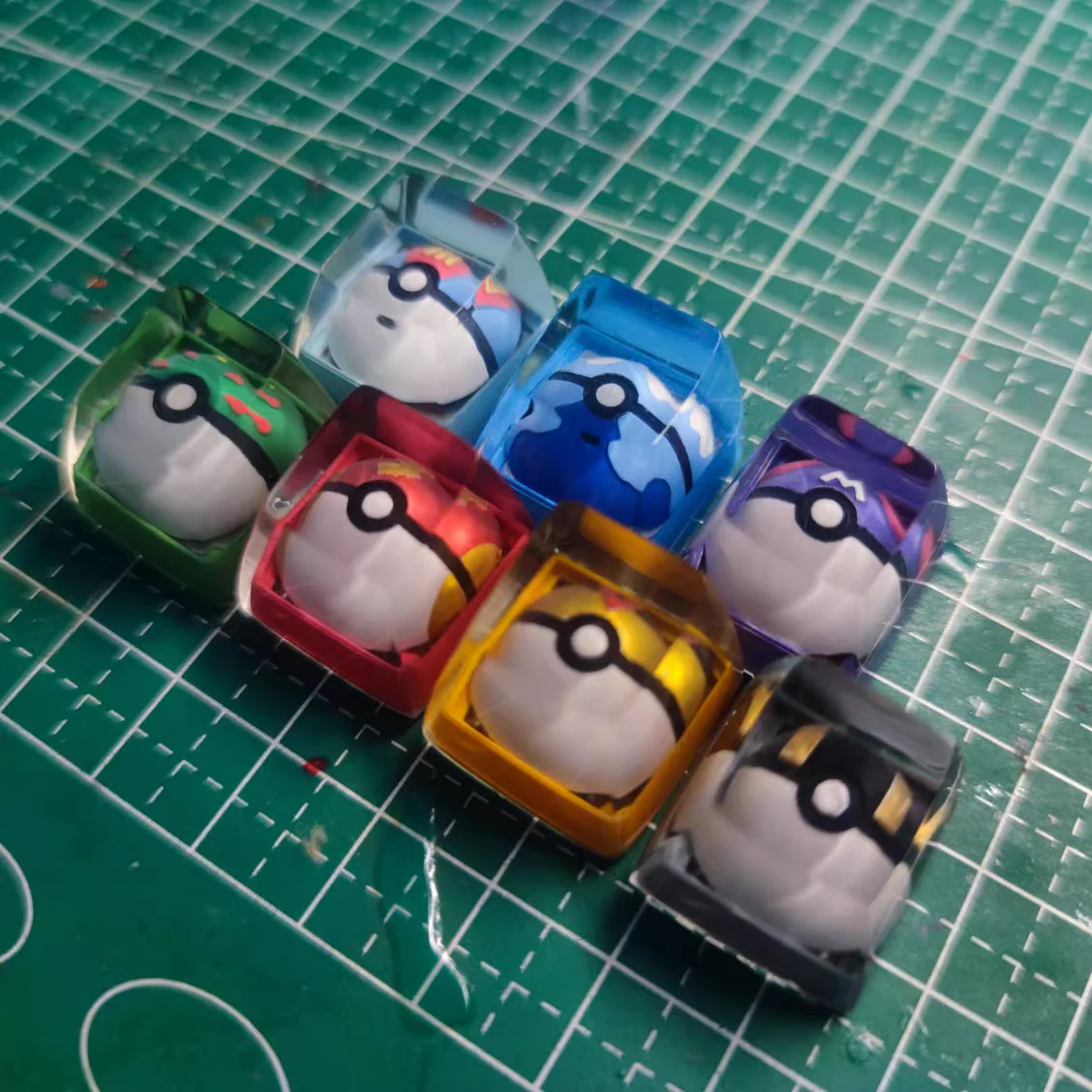 Pokemon Ball Pokeball Pokemon Keycap Mechanical Keyboard Resin Transparent Keycap Great Master Dive Ball Friend Ball Gift Wave19