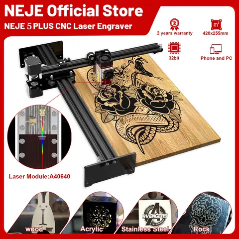 Laser Engraving CNC Router 5 Plus Bluetooth NEJE