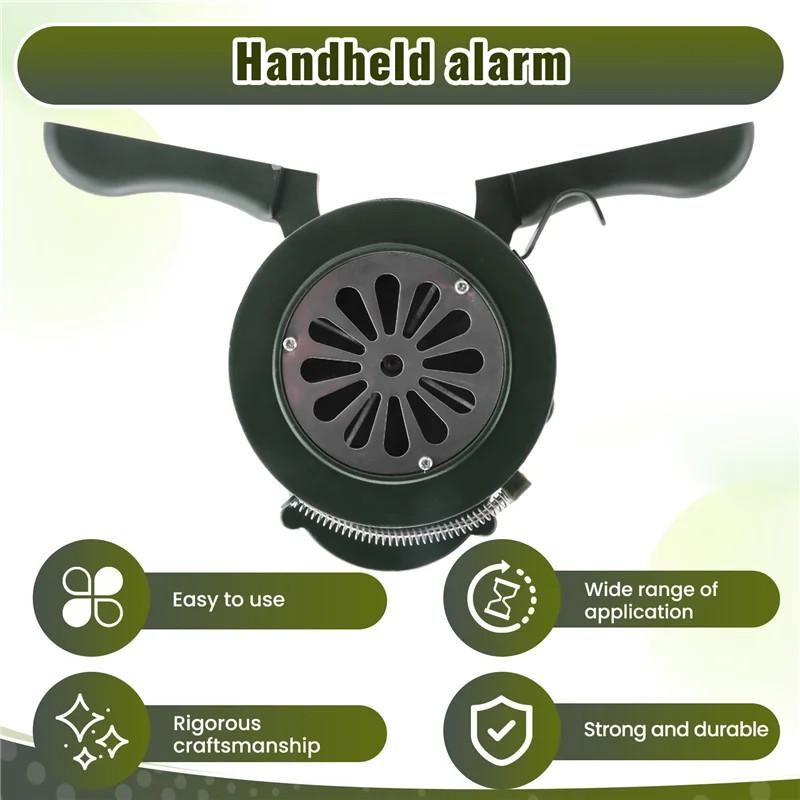 -ABGY Sirene de manivela manual de emergência, buzina 110DB, aviso manual, escola, compras, incêndio, ataque aéreo, componente do sistema de alarme de segurança