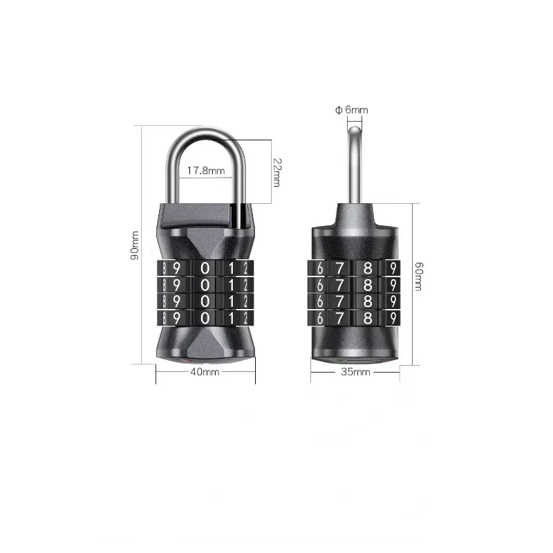 Mechanical Digital COMBINATION Rotation แขวนล็อค Home RESERVOIR กล่องเครื่องมือปลอดภัย Anti-Theft ฮาร์ดแวร์ล็อค