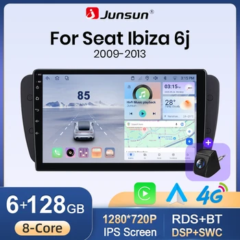 Radio de coche Junsun con CarPlay inalámbrico y Android Auto para Seat Ibiza 6j 6p MK4 2008-2017, WiFi, multimedia, GPS, navegación, unidad principal 2DIN, estéreo. 1
