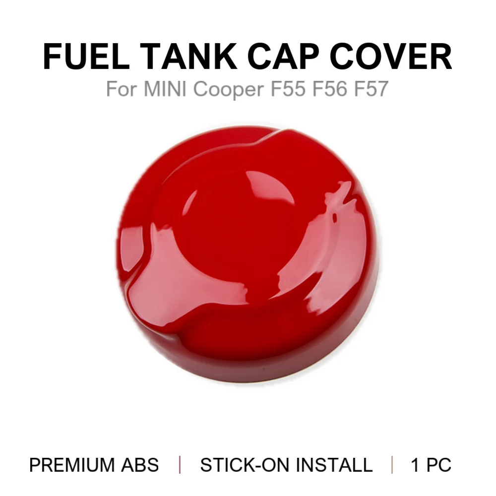 For MINI Cooper S F55 F56 F57 Fuel Tank Cap Cover PC Material Stick-on Trim Solid Color 9 Options 2014-2023