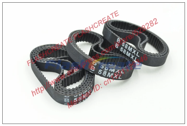 10pcs B58 MXL Timing Belt Teeth 58 Width 6.35mm Length 117.86mm B58MXL Rubber Closed-Loop Synchronous Belt Fit MXL Pulley