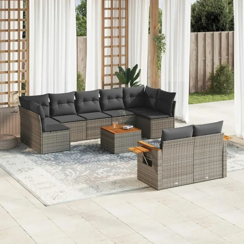 

Stylish Grey Garden Sofa Set Modern Outdoor Furniture Comfortable Seating for Patio Balcony and Backyard