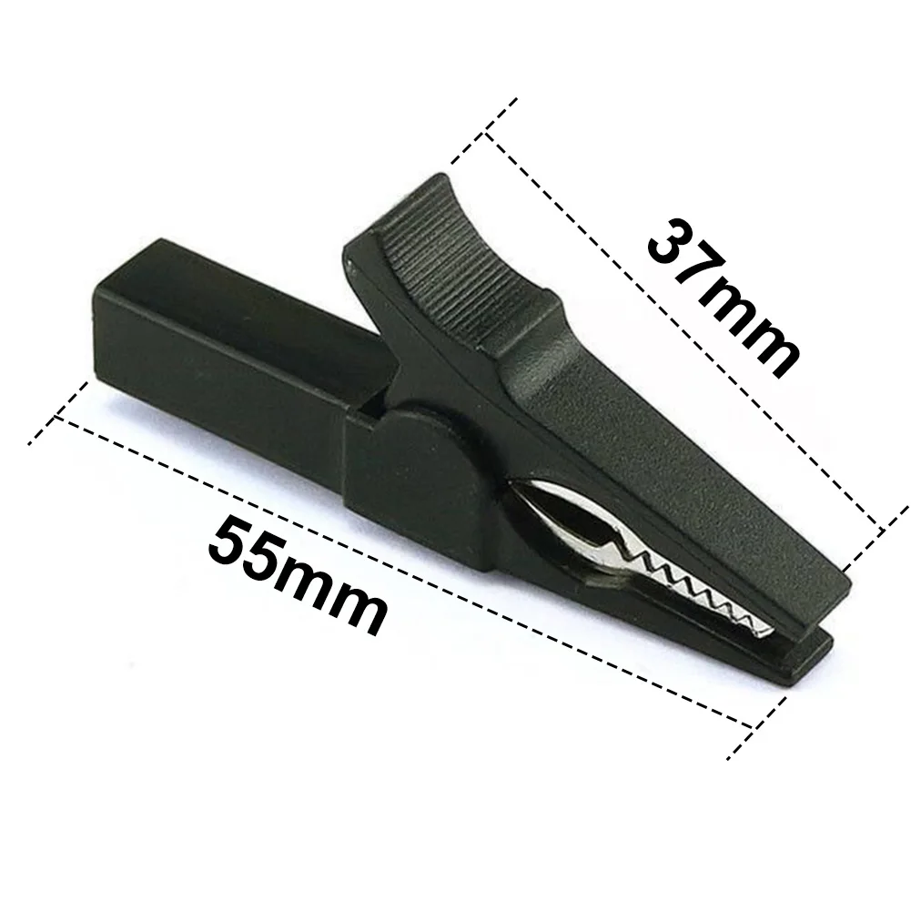 Pinzas de cocodrilo para puentes eléctricos, pinzas de cocodrilo de seguridad aisladas de cobre para pinzas de cocodrilo, abrazaderas de probador eléctrico, 6 uds.