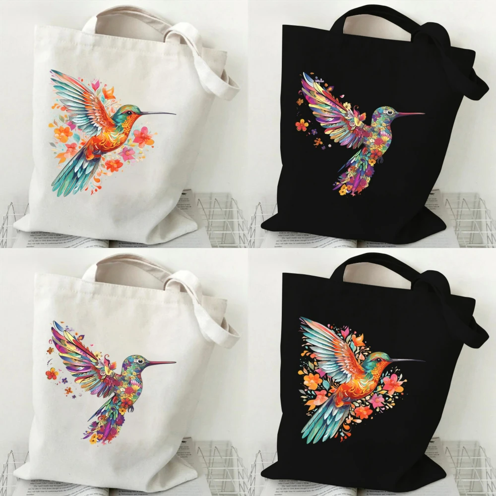 

Floral Hummingbird Fashion Shoulder Bag for Animal and Bird Lovers Large-capacity Durable Bag Yoga Bag Travel Commute Daily Use