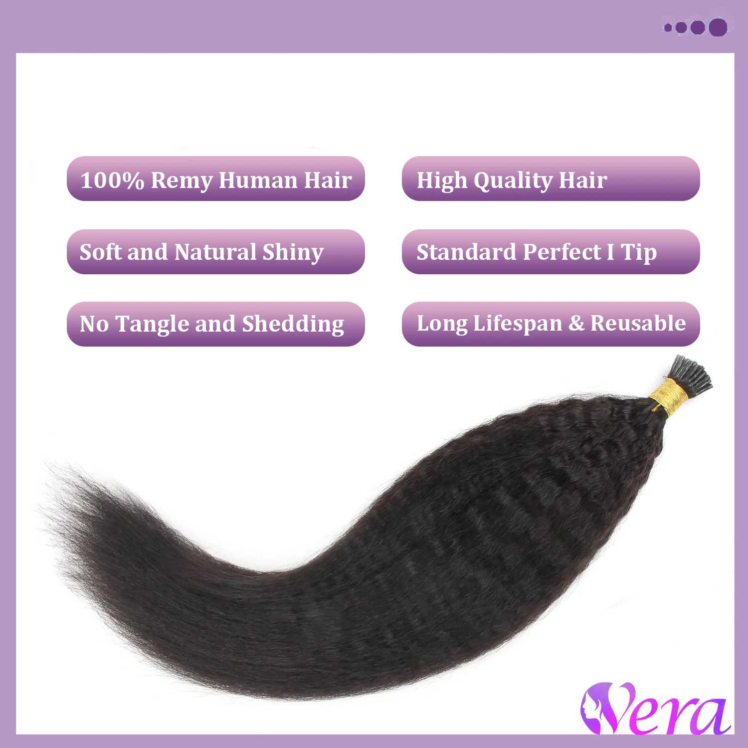 I Tip Hair Extensions Human Hair Kinky Straight Itips Human Hair Extensions Voor Zwarte Vrouwen Vol Tot Onder Natuurlijk Zwart I Tips