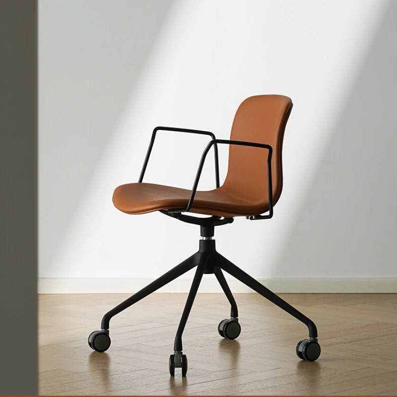 

Comfortable Long-sit Office Chair, Single Back Computer Chair, Modern Simple Study Swivel Chair Desk Chair