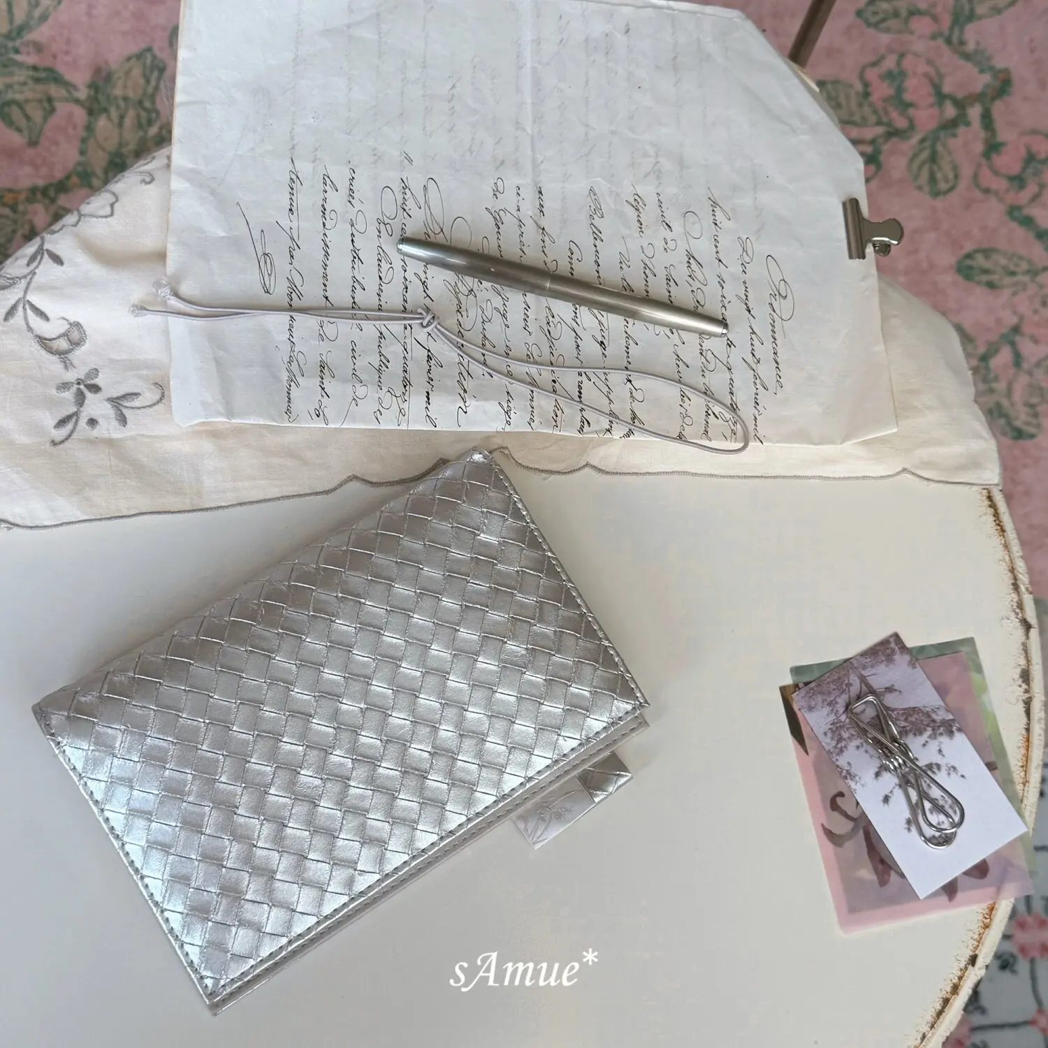 Moonlight A6 Binder Notebook Refillable Woven Texture Journal Diary Planner – Ring Organizer for School Office