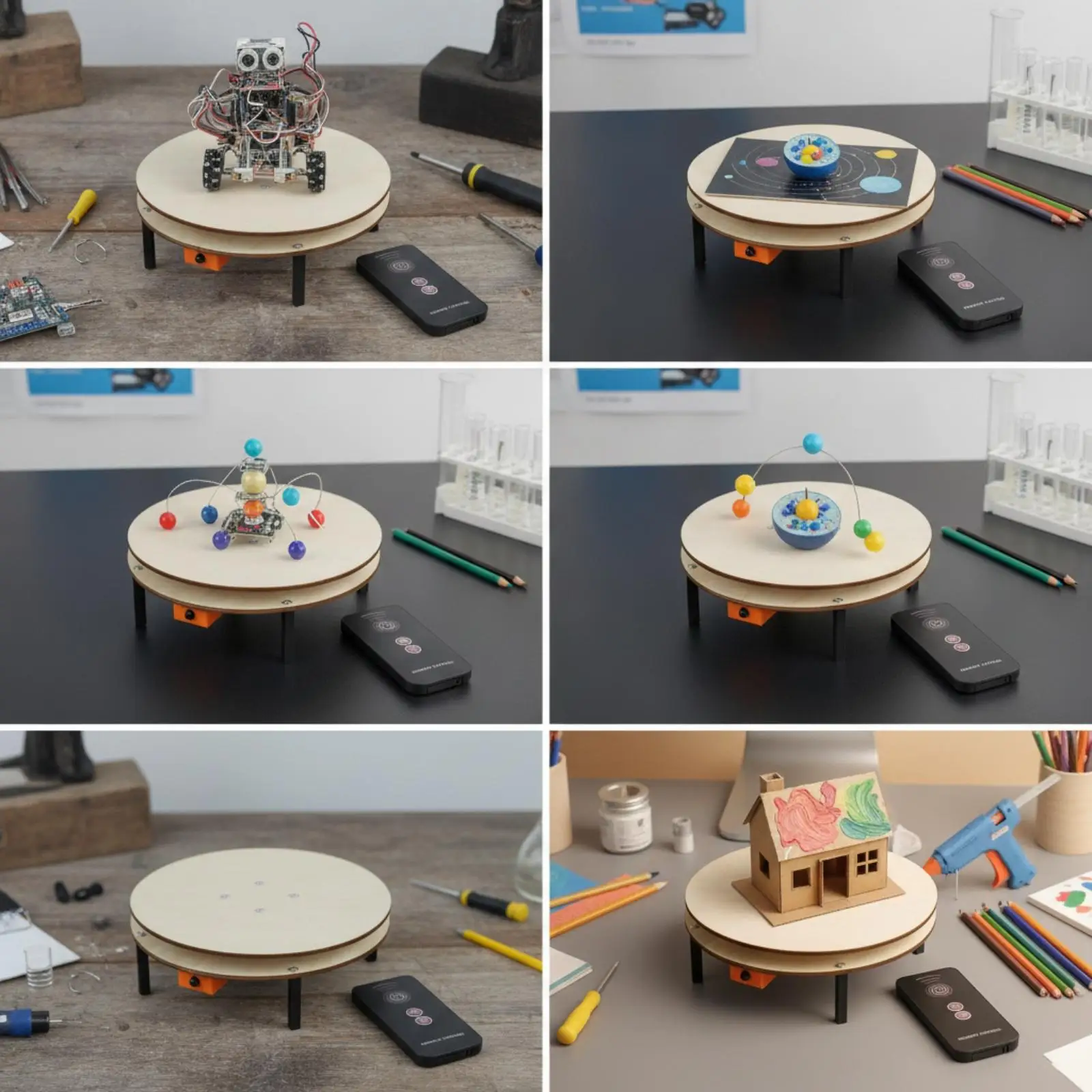 Electric Rotating Device Reversible Direction Turntable Smart Control Platform for Student Science Projects
