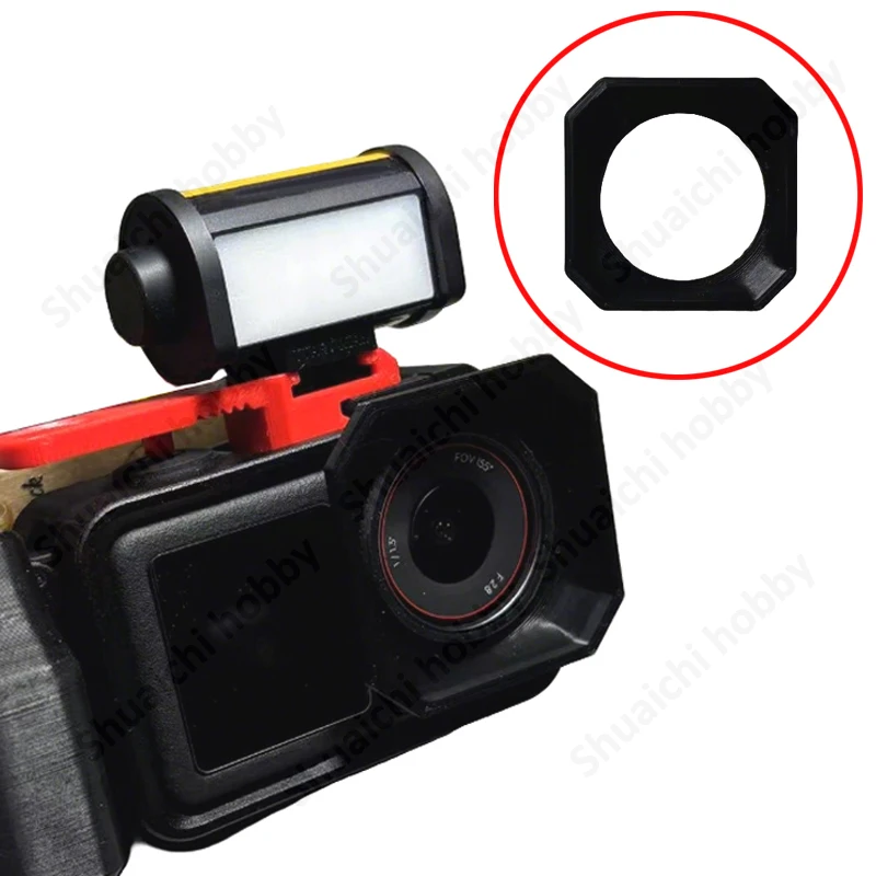 1PCS For DJI Action5 Pro Action Camera Lens Hood Anti-Glare Cap 3D Printing Shade Cover Modified Parts for Outdoor Photography