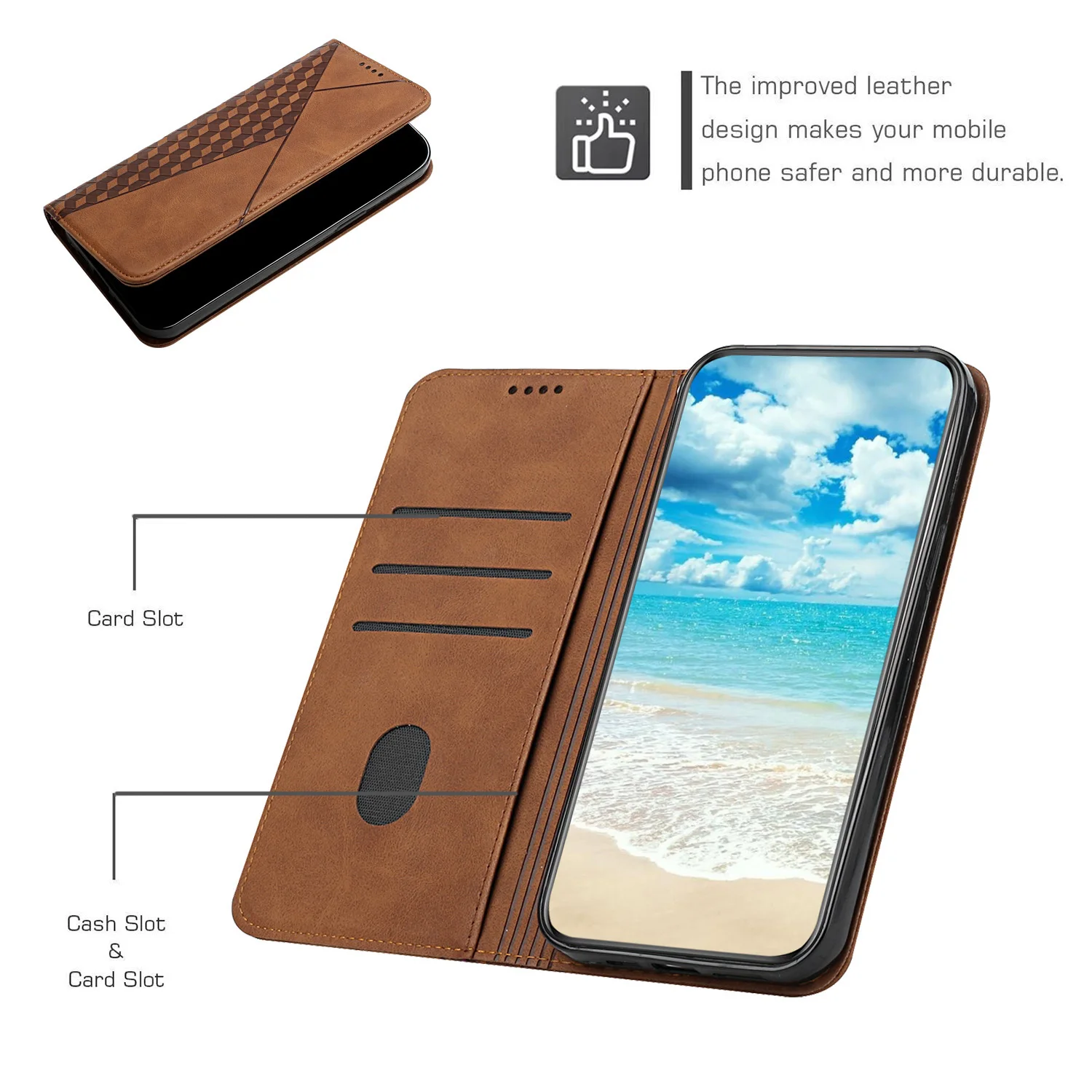 A03S Flip Case For Samsung Galaxy A03S A037F A12 A22 A13 A32 4G A33 A42 A52 A52S A53 A72 A73 A02S A21S 5G Luxury Leather Cover