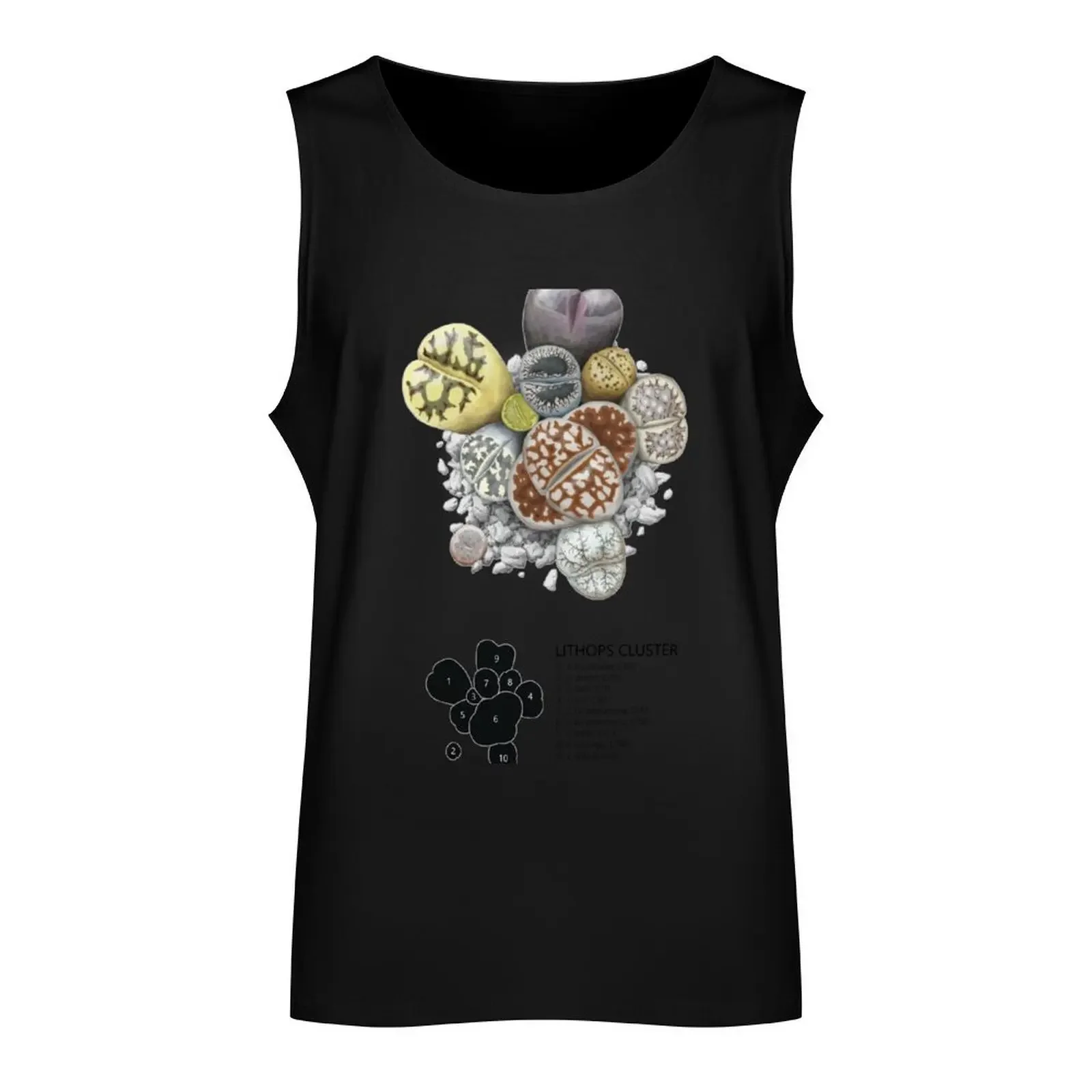 Lithops Cluster (Labels) Tank Top sleeveless tshirts for men Muscle fit