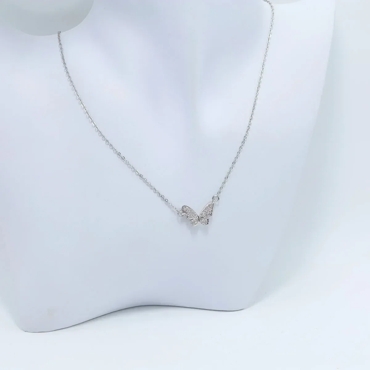Fashion Jewelry Korean Necklace Trendy Multiple Colors Butterfly  Thin Chain Colorful Pendant  for Women image 3