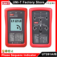 UNI-T UT261A UT261B 3 Phase Sequence Meter Phase Missing Motor Rotation Indicator AC Voltage Frequency Phase Sequence Detector