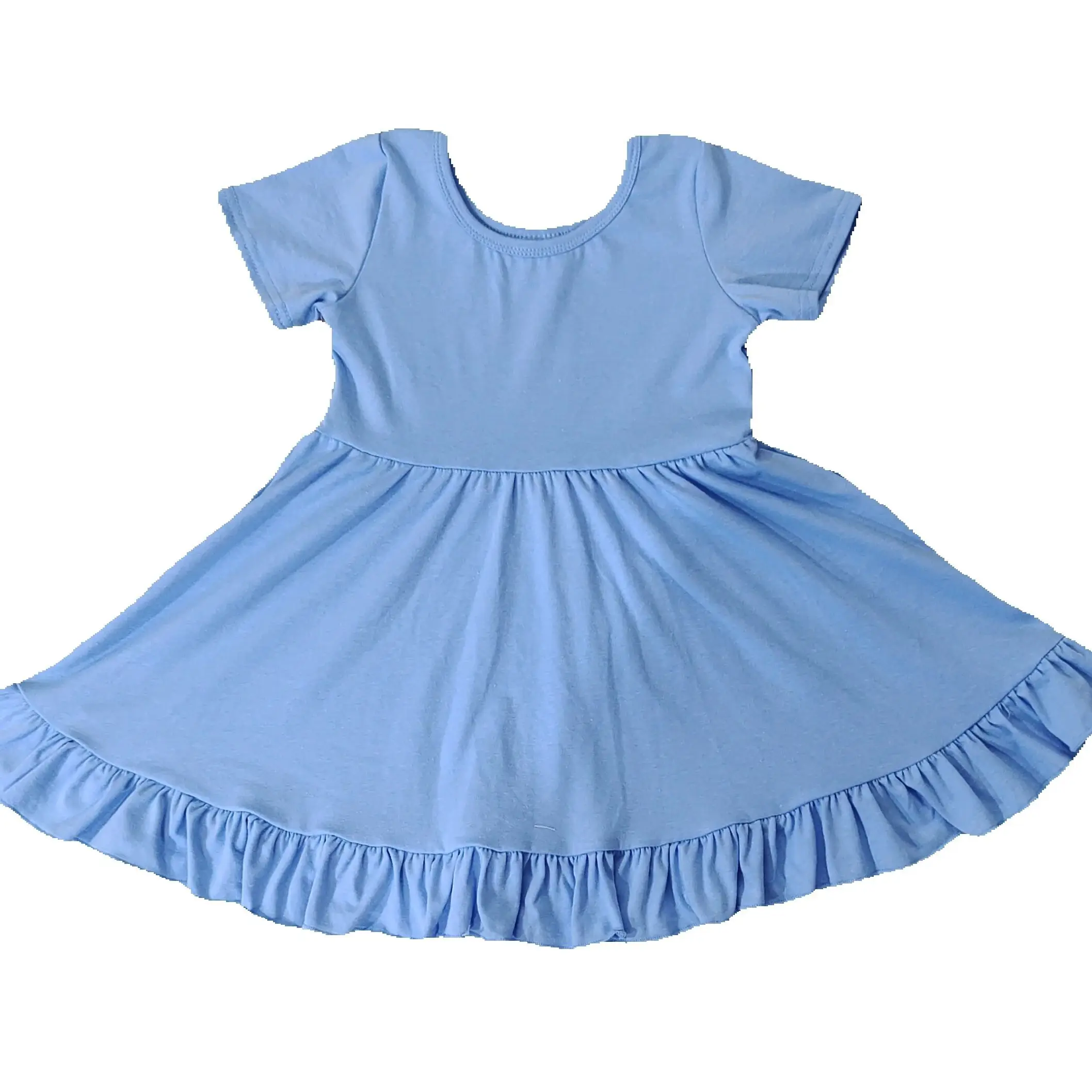 GSD1915 pre-order toddler clothes blue girl summer dress-real pic