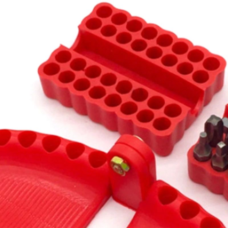 ABGR-держатель-органайзер для отверток для протезов с магнитным основанием, держатель для сверл с 32 битами и 1 удлинителем