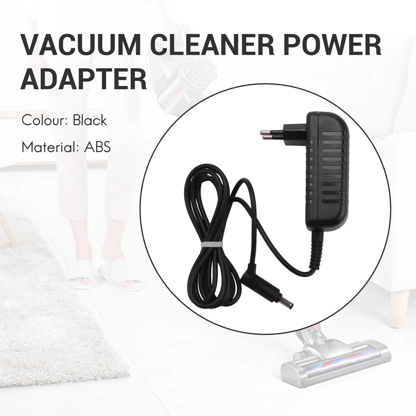 Adaptador de carregamento para alimentação a vácuo, adaptador de cabo, carregador de mão livre, plug UE, apto para V6, V7, V8