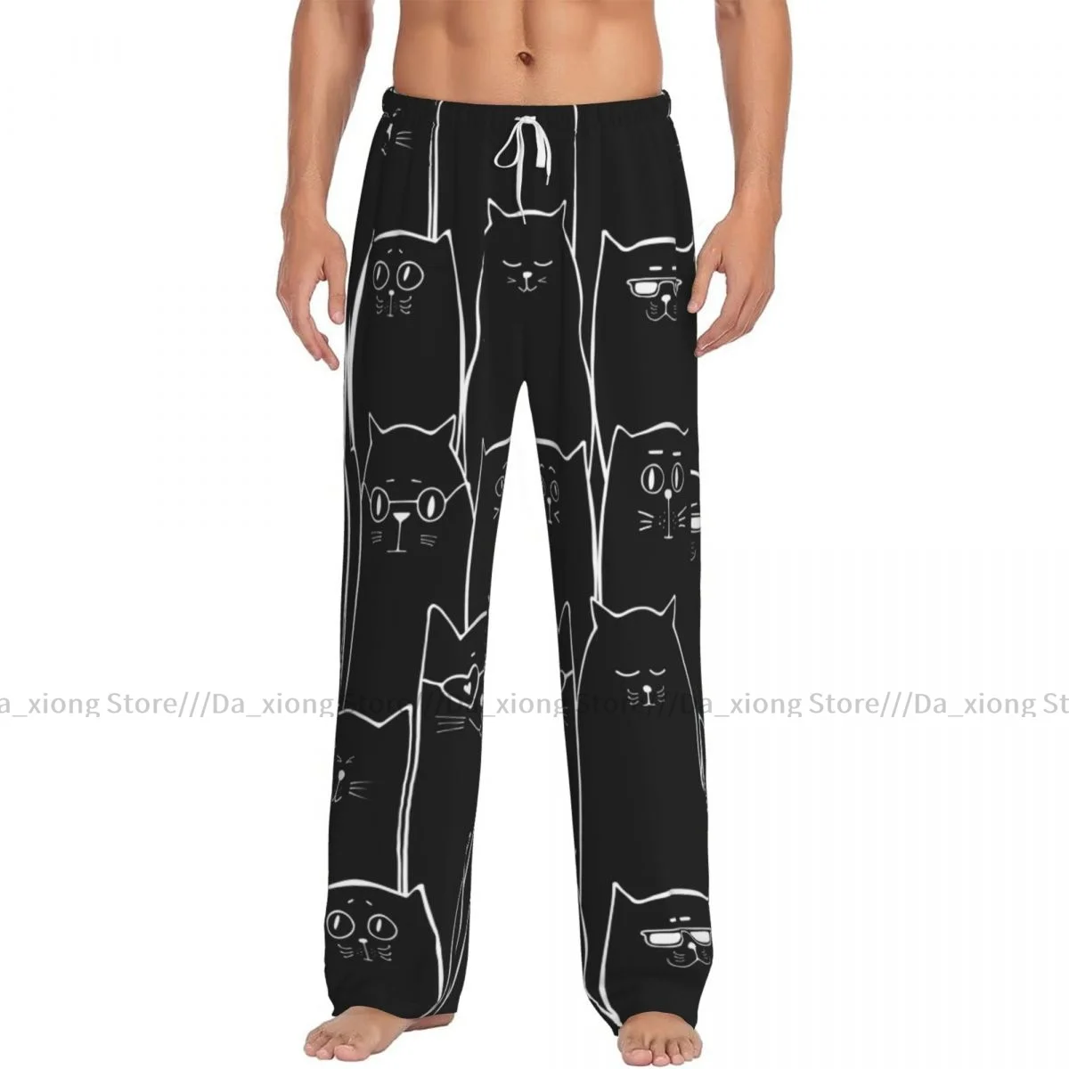 Schattige Katten Heren Pyjama Pyjama Broek Lounge Broek Slaapbroek