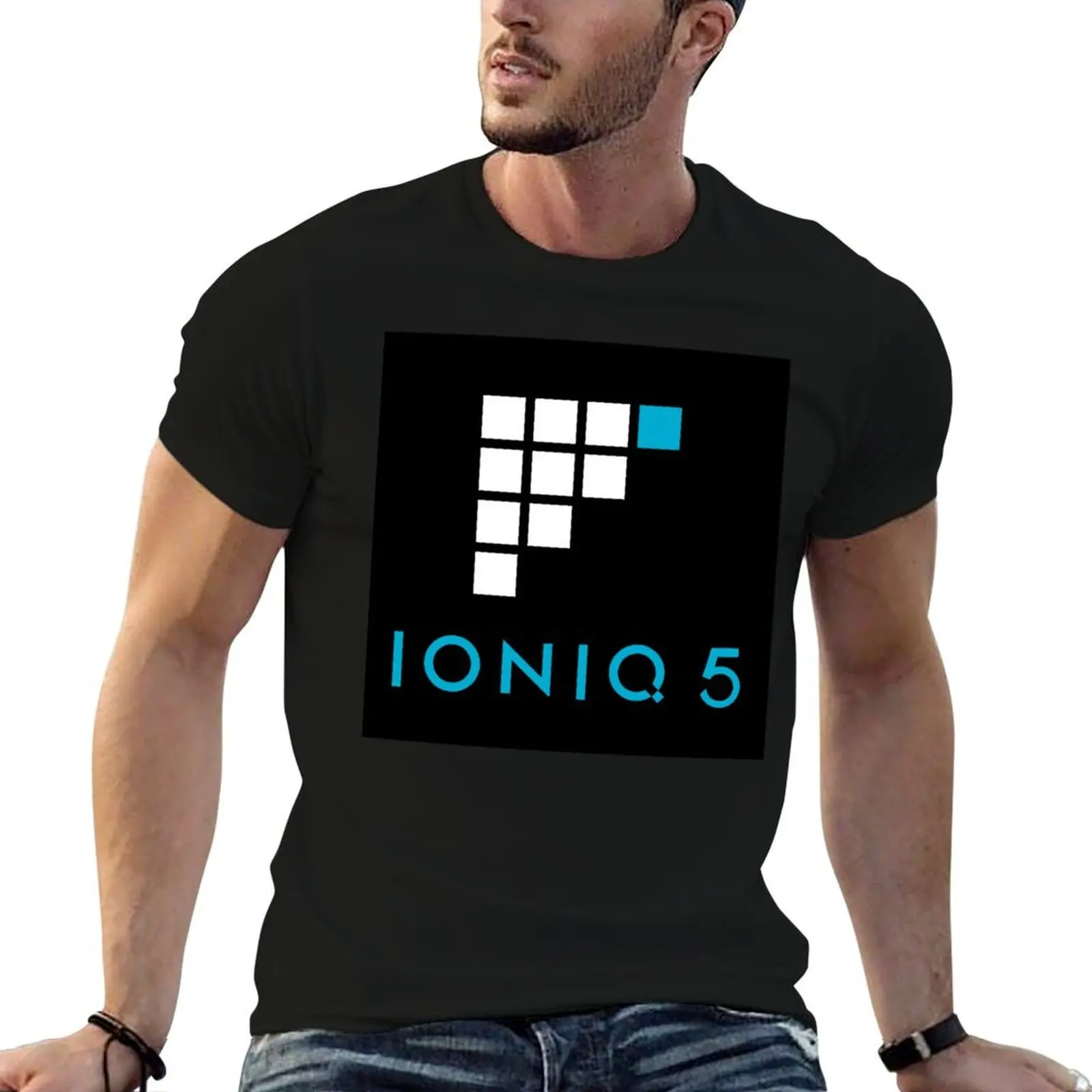 Ioniq 5 - Fully Charged logo T-Shirt luxury t-shirt graphic tee shirt heavy weight t shirts for men