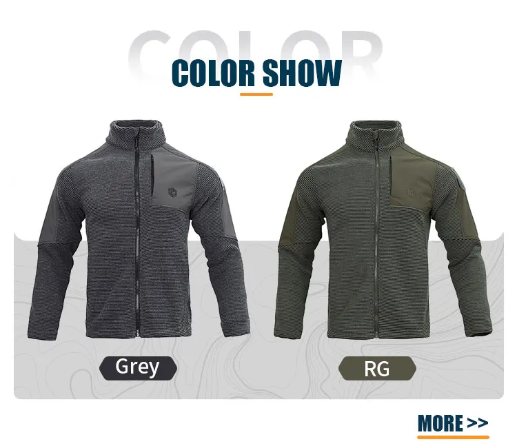 Emersongear Blue Label Wildleder-Fleecejacke Winddichte Atmungsaktive Jacke Warme Sport-Outdoor-Jagd-Wander-Alltagsmode – Detail 2