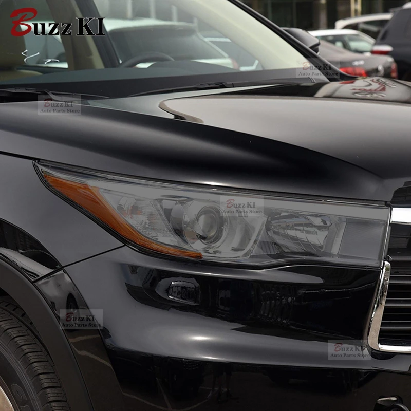 Filme protetor do farol do carro para Toyota Highlander, envoltório de matiz preto fumado, vinil, transparente, adesivo TPU, 2014, 2015, 2016, 2017