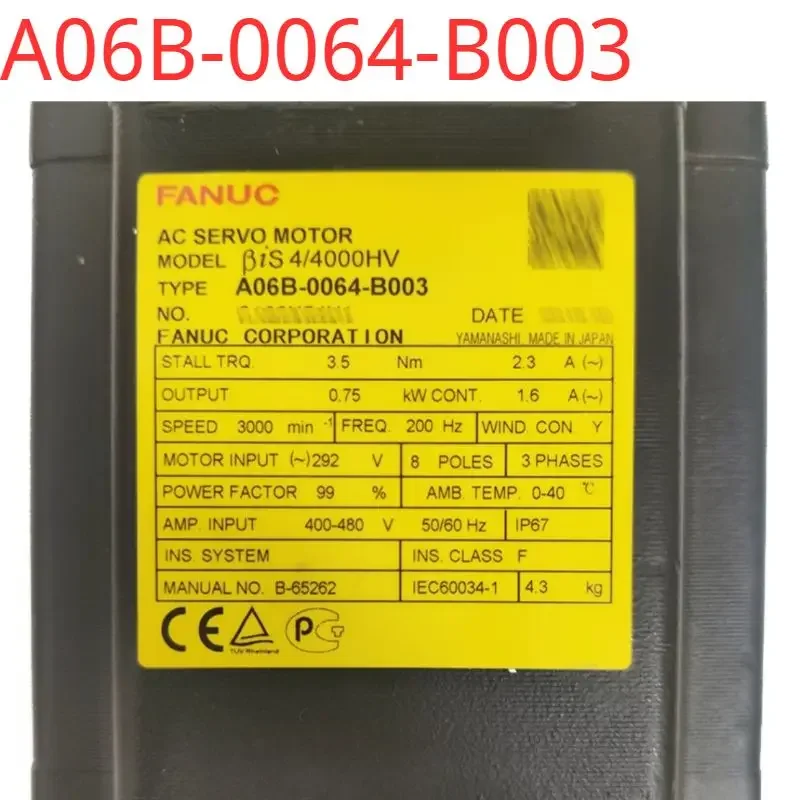 A06B-0064-B003 Second-hand tested ok    servo motorin good Condition