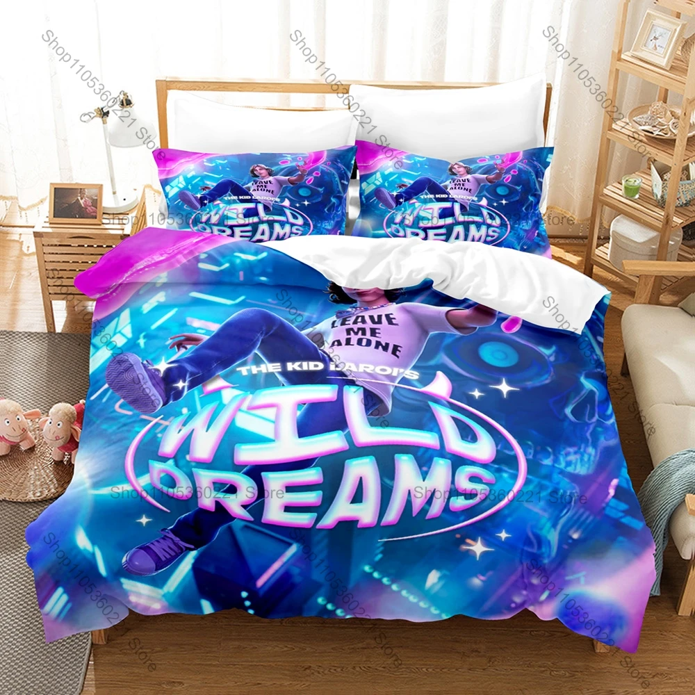 Cool Popular Singer The Kid LAROI Portrait Pattern 3 In 1 Bedding Set Quilt Cover With Two Pillowcases Comfortable Home Decor