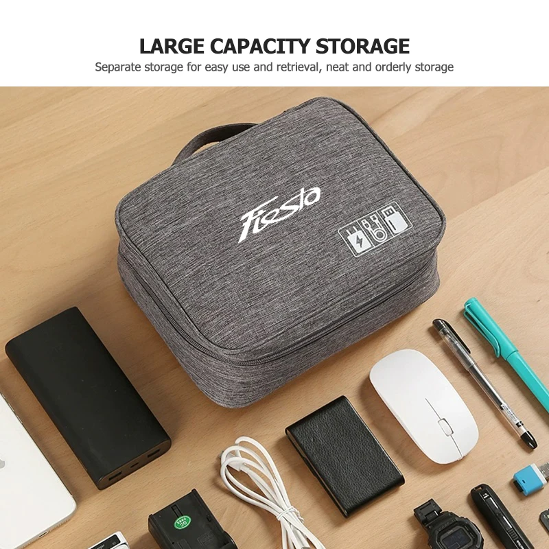 For Ford Car Multi-Use Digital Storage Bag Data Cable Tool Organizer Fiesta mk7 mk5 mk8 mk4 mk6 1995-2011 2012 2013-2023 view 2