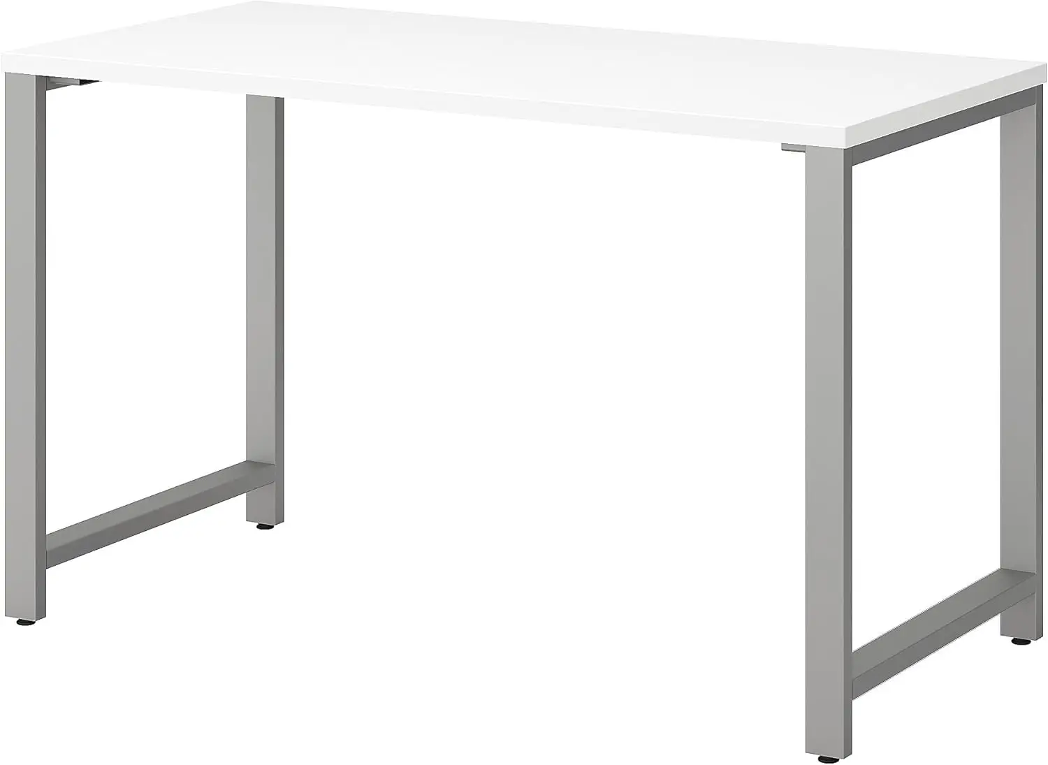 Scrivania da tavolo serie 400 48W x 24D con gambe in metallo in bianco