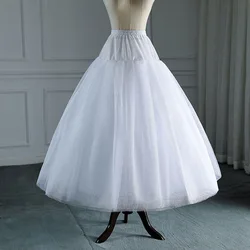 Witte Tule Petticoat Voor Een Lijn Stijl Trouwjurk 4-8 Lagen Geen Hoepels Bruids Bruiloft Accessoires Lange Petticoats Onderrok