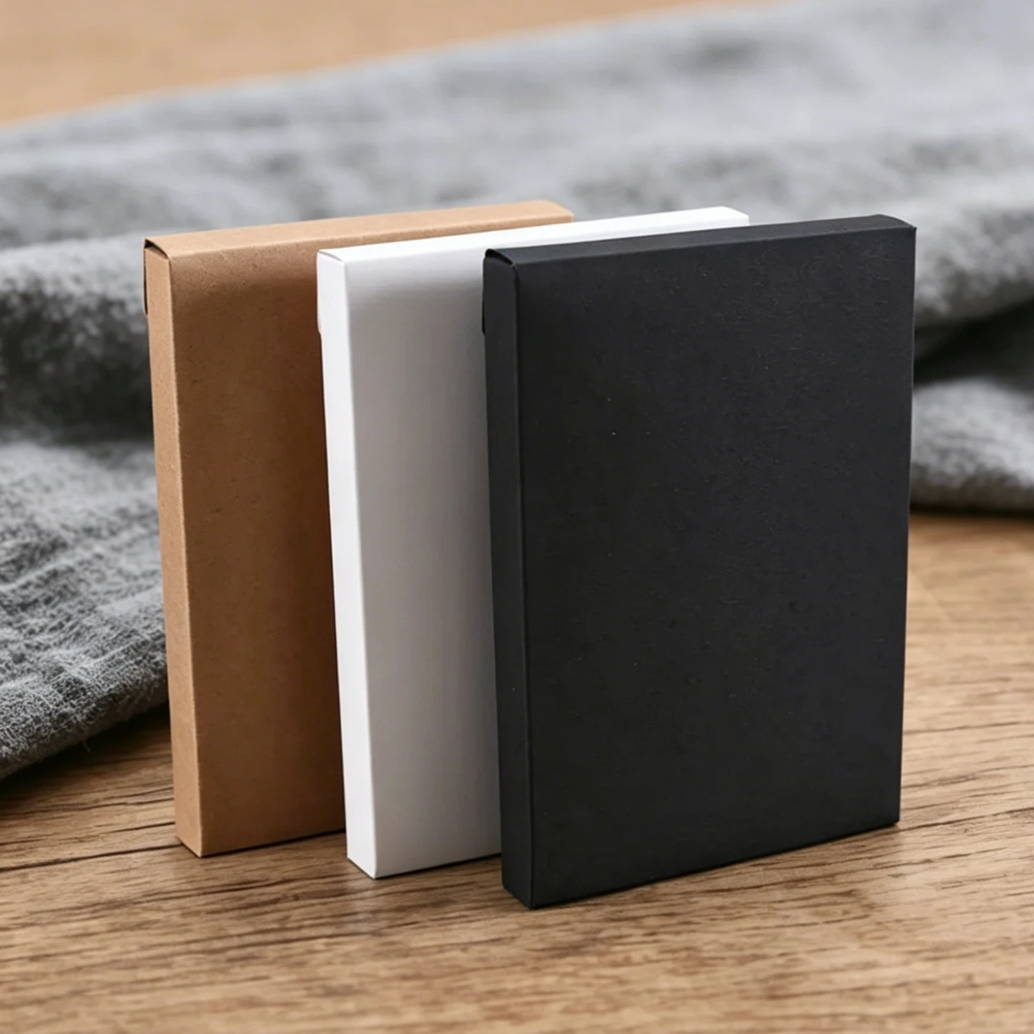 Blank Kraft Paper Box, Envelope Photo Gift Boxes, Wedding Postcard, Stationery Packaging Box, Cosmetics Package, 50Pcs
