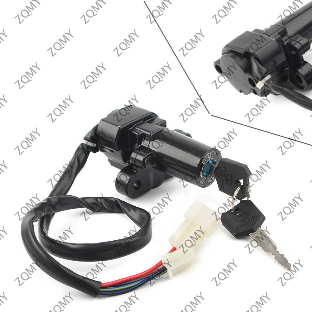 Motocycle Ignition Switch Lock w/ 2 Keys Set For Yamaha YZF R1 R6 MT03 FZ6 FZ6R XJ6 FZ09