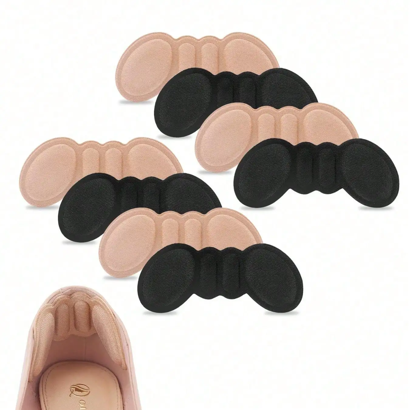 2pc heel sticker, butterfly shaped heel anti wear sticker, invisible sponge anti wear foot anti fall heel