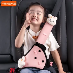 MIXSAS Car Child Safery Belt Cover Shoulder Belly Adjustment Protection Pad Anti-Neck Abdomen Seatbelt Limiter for kids Adults