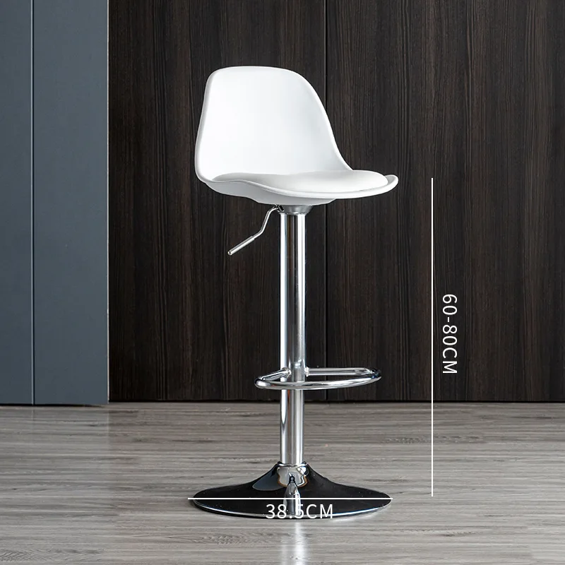 Tabouret haut moderne et minimaliste avec dossier, chaise de levage, réception, caisse, bar, ménage, recommandé