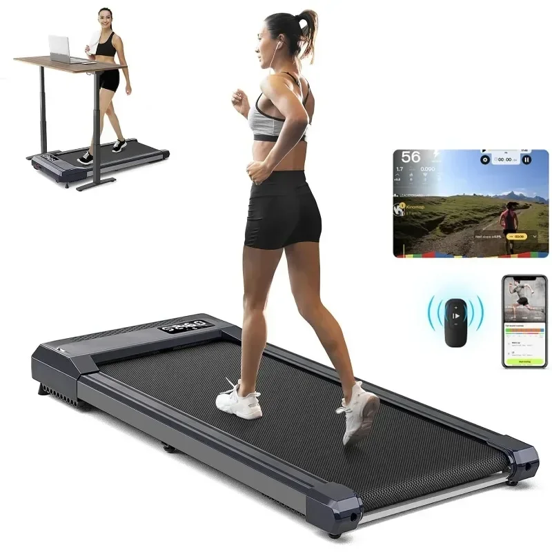 

6% Incline Walking Pad Treadmill Under The Desk Home Small Work Portable Treadmill for Office Apartment